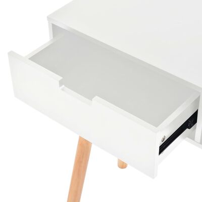 vidaXL Mesa consola de madera maciza de pino blanca 80x30x72 cm