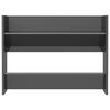 vidaXL Zapateros de pared 2 uds contrachapada gris brillo 80x18x60 cm