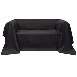 Funda para sof&aacute; de micro-gamuza gris antracita 140x210 cm