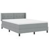 vidaXL Cama tipo Box Spring Gris Claro 200 x 160 cm Poli&eacute;ster