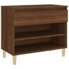 vidaXL Zapatero madera contrachapada roble marr&oacute;n 70x36x60 cm