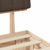 vidaXL Estructura de Cama con Cabecera Tapizada Taup&eacute; 200 x 200 cm