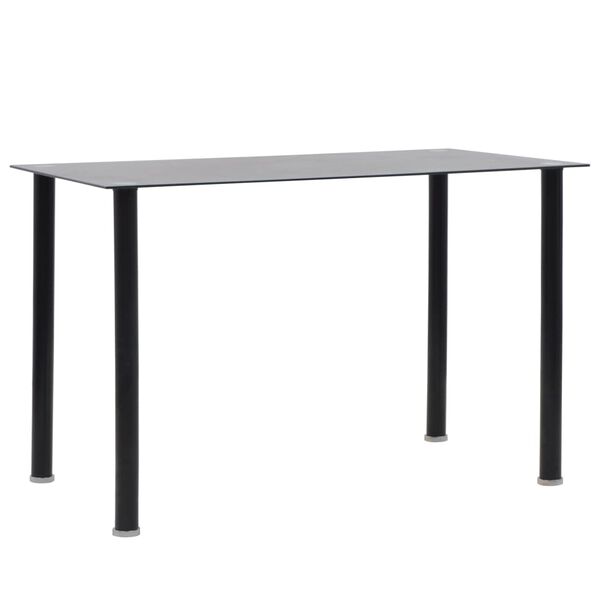 vidaXL Juego de comedor 5 piezas cuero sint&eacute;tico y acero negro