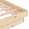 vidaXL Estructura de cama doble peque&ntilde;a sin colch&oacute;n madera maciza
