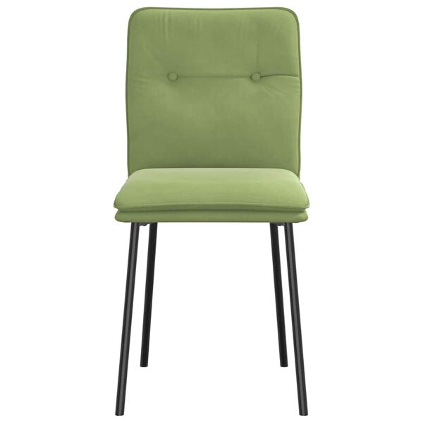 vidaXL Sillas de comedor 6 unidades terciopelo verde claro