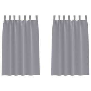 vidaXL Cortinas Opacas con Anillas 2 uds. Gris Claro 175 x 140 cm