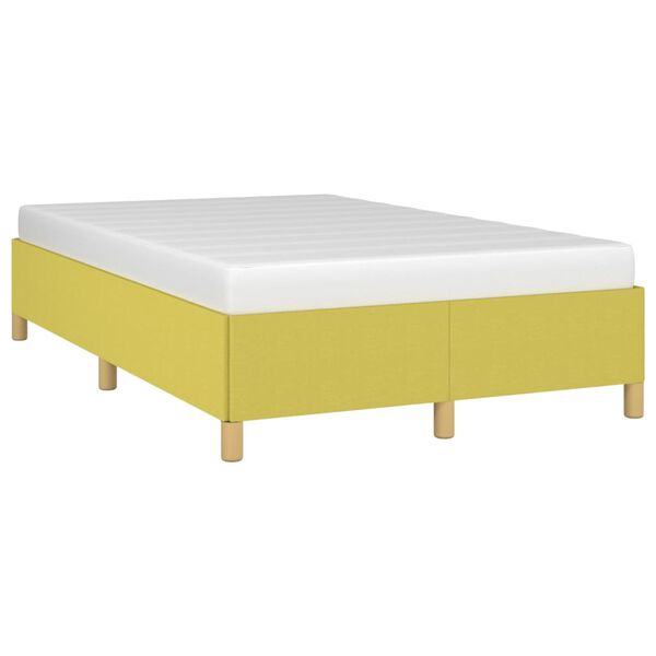 vidaXL Estructura de cama sin colch&oacute;n tela verde 120x200 cm