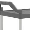 vidaXL Carrito de 2 niveles aluminio gris 81x41x92 cm