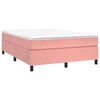 vidaXL Estructura de cama con somier terciopelo rosa 140x200 cm