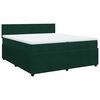 vidaXL Cama box spring con colch&oacute;n terciopelo verde oscuro 200x200 cm