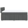 vidaXL Cama box spring con colch&oacute;n tela gris oscuro 140x190 cm