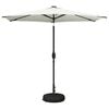 vidaXL Parasol de jard&iacute;n con luces LED y base 270 x 270 cm Poli&eacute;ster