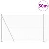 vidaXL Poste de Valla Plateado 50 x 1,6 m (malla de 13 mm) Acero