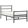 vidaXL Estructura cama sin colch&oacute;n con estribo metal negro 90x200 cm