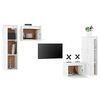 vidaXL Muebles para TV 4 piezas madera maciza de pino blanco