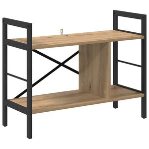 vidaXL Estante de libros 3 niveles 75 x 30 x 58,5 cm Roble artisan