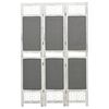 vidaXL Biombo divisor de 3 paneles de tela gris 105x165 cm