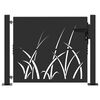 vidaXL Puerta de jard&iacute;n 110 x 105 cm Negro Con cerradura