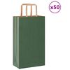 vidaXL Bolsas de papel con asas 50 uds verde 21x11x36 cm