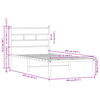 vidaXL Estructura cama con cabecero sin colch&oacute;n marr&oacute;n roble 100x200cm