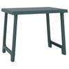 vidaXL Mesa de camping con aspecto de madera PP verde 79x56x64 cm