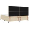 vidaXL Cama tipo Box Spring con colch&oacute;n Crema 200 x 200 cm tela