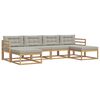vidaXL Conjunto de sof&aacute;s de exterior 6 pcs Blanco y Gris Claro