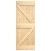 vidaXL Puerta corredera con herrajes madera maciza de pino 80x210 cm