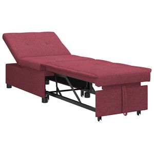 vidaXL Sof&aacute; cama desplegable Rojo vino 194 x 50 x 82 cm tela