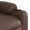 vidaXL Sill&oacute;n reclinable elevable cuero sint&eacute;tico marr&oacute;n