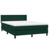 vidaXL Cama box spring con colch&oacute;n terciopelo verde oscuro 160x220 cm