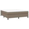 vidaXL Estructura de cama con somier tela gris taupe 160x200 cm