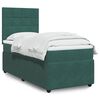 vidaXL Cama box spring con colch&oacute;n terciopelo verde oscuro 100x200 cm