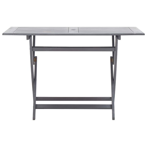 vidaXL Juego de comedor de jard&iacute;n 5 pzas madera maciza de acacia gris