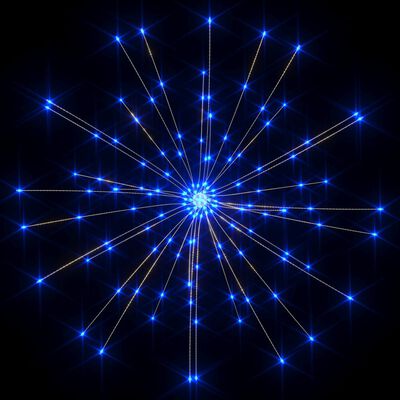 vidaXL Luces de petardo de navidad exterior azul 10 uds 1400 LED 20 cm