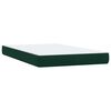 vidaXL Cama box spring con colch&oacute;n terciopelo verde oscuro 120x220 cm