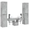 vidaXL Juego de muebles de ba&ntilde;o 5 uds. Gris Hormig&oacute;n