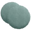 vidaXL Cojines para asiento 2 pcs Verde Mar &Oslash; 40 x 13 cm Terciopelo