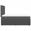 vidaXL Cama box spring con colch&oacute;n tela gris oscuro 160x200 cm