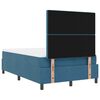 vidaXL Cama Box Spring LED con colch&oacute;n Azul Oscuro 120 x 200 cm tela