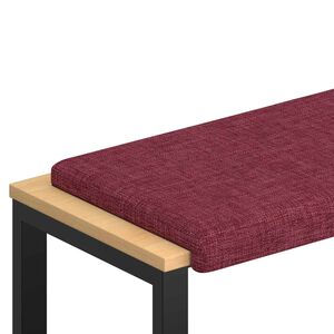vidaXL Coj&iacute;n de banco Tela Rojo vino Profundidad 35 cm