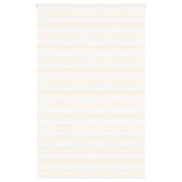 vidaXL Estor cebra beige m&aacute;rmol tejido ancho 140,9 cm poli&eacute;ster