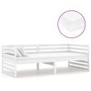 vidaXL Sof&aacute; cama con colch&oacute;n madera de pino maciza blanco 90x200 cm