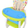 vidaXL Trona convertible 3 en 1 con mesa azul y verde