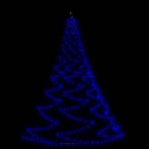 vidaXL &Aacute;rbol de pared con gancho met&aacute;lico 720 LED azul 5 m