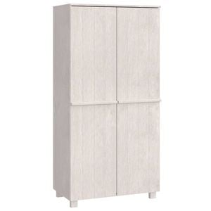 vidaXL Armario HAMAR madera maciza de pino blanco 89x50x180 cm