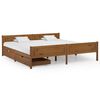 vidaXL Estructura de cama 2 cajones madera pino marr&oacute;n miel 200x200 cm