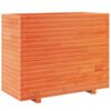 vidaXL Jardinera madera maciza de pino marr&oacute;n cera 90x40x72,5 cm