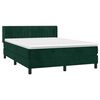 vidaXL Cama box spring con colch&oacute;n terciopelo verde oscuro 140x190 cm
