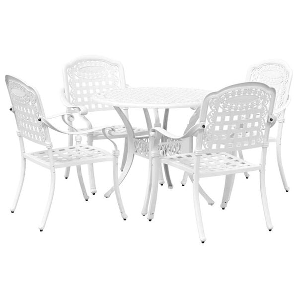 vidaXL Conjunto de Comedor de Jard&iacute;n 5 pcs Aluminio